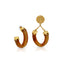 2-1 mix en match - Divine oorbellen hoop citrine zilver
