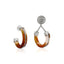 2-1 mix en match - Divine oorbellen hoop Ambermist Zilver