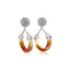 2-1 mix en match - Divine oorbellen hoop Ambermist Zilver