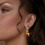 2-1 mix en match - Divine oorbellen hoop Ambermist Goud