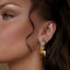 2-1 mix en match - Divine oorbellen hoop Ambermist Zilver