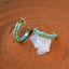 2-1 mix en match - Divine oorbellen hoop Turquoise Goud