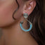 2-1 mix en match - Divine oorbellen hoop Turquoise Zilver