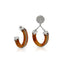2-1 mix en match - Divine oorbellen hoop Citrien Zilver