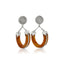 2-1 mix and match - Divine earring hoop Citrine  Silver