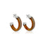 2-1 mix and match - Divine earring hoop Citrine  Silver