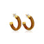 2-1 mix en match - Divine oorbellen hoop citrine zilver
