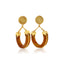 2-1 mix en match - Divine oorbellen hoop citrine zilver
