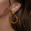 2-1 mix en match - Divine oorbellen hoop citrine zilver

