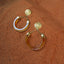 2-1 mix and match - Divine earring hoop Citrine  Silver