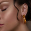 2-1 mix en match - Divine oorbellen hoop citrine zilver
