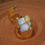 2-1 mix en match - Divine oorbellen hoop citrine zilver
