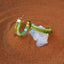 2-1 mix and match - Divine earring hoop Jade Silver