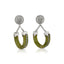 2-1 mix and match - Divine earring hoop Jade Silver