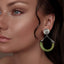 2-1 mix and match - Divine earring hoop Jade Silver