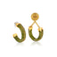 2-1 mix en match - Divine oorbellen hoop jade goud