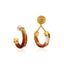 2-1 mix en match - Divine oorbellen hoop Ambermist Goud