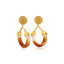 2-1 mix en match - Divine oorbellen hoop Ambermist Goud