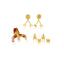2-1 mix en match - Divine oorbellen hoop Ambermist Goud