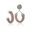 2-1 mix en match - Divine oorbellen hoop Parel Zilver