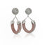 2-1 mix and match - Divine earring hoop Pearl Silver